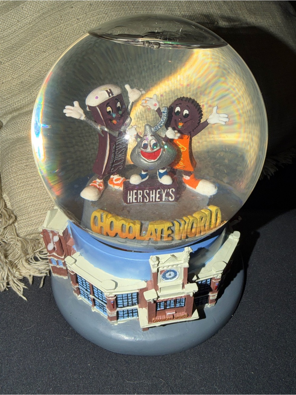 Hershey’s Chocolate World Snow Globe Used Pre Owned As Is Tested Works Used PR O